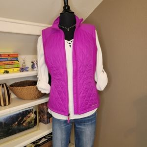 Eddie Bauer polly filled vest with zip pockets and inside pocket